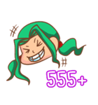 Funny life with girl green hair（個別スタンプ：12）