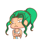 Funny life with girl green hair（個別スタンプ：13）