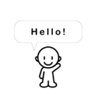大人おしゃれな シンプルスタンプ英語（個別スタンプ：1）