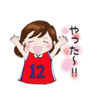 かわいいバスケ女子のスタンプ（個別スタンプ：10）