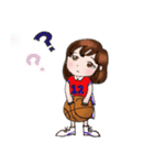かわいいバスケ女子のスタンプ（個別スタンプ：34）
