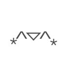 吹き出し＋顔文字（個別スタンプ：3）