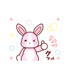 ソフトミックス☆挨拶♪ウサギ（個別スタンプ：3）