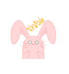 Cute Rabbit Pink（個別スタンプ：1）