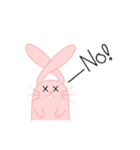 Cute Rabbit Pink（個別スタンプ：3）