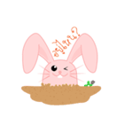 Cute Rabbit Pink（個別スタンプ：22）