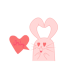 Cute Rabbit Pink（個別スタンプ：24）