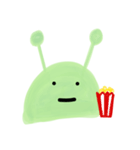 Cute Alien face - funny love text emoji（個別スタンプ：21）