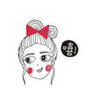 Red Bow Girls (Everyday Talk)（個別スタンプ：1）