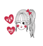 Red Bow Girls (Everyday Talk)（個別スタンプ：4）