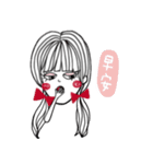 Red Bow Girls (Everyday Talk)（個別スタンプ：7）