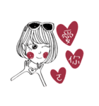Red Bow Girls (Everyday Talk)（個別スタンプ：36）