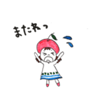 リンゴ帽子のましろちゃん（個別スタンプ：5）