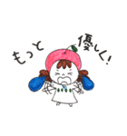 リンゴ帽子のましろちゃん（個別スタンプ：24）