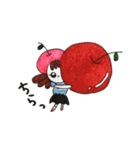 リンゴ帽子のましろちゃん（個別スタンプ：28）