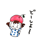 リンゴ帽子のましろちゃん（個別スタンプ：34）
