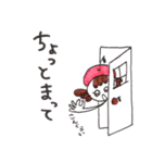 リンゴ帽子のましろちゃん（個別スタンプ：35）
