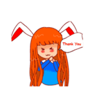 Menik cute rabbit girl（個別スタンプ：3）