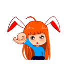 Menik cute rabbit girl（個別スタンプ：9）