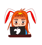 Menik cute rabbit girl（個別スタンプ：13）