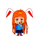 Menik cute rabbit girl（個別スタンプ：18）