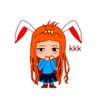 Menik cute rabbit girl（個別スタンプ：21）