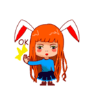 Menik cute rabbit girl（個別スタンプ：27）