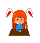Menik cute rabbit girl（個別スタンプ：28）