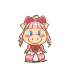 ピグリーナと王子（個別スタンプ：1）
