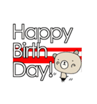 く～吉のありがと~Happy Birthday でか文字（個別スタンプ：38）