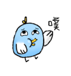Fat Capybara and Rock bird（個別スタンプ：4）
