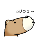Fat Capybara and Rock bird（個別スタンプ：24）