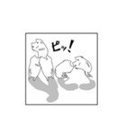 四コマ漫画スタンプ 「ネコ with セミ」（個別スタンプ：11）