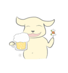 ゴールデンレトリバー犬と猫とパンダ。（個別スタンプ：36）