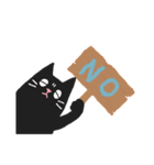 黒ねこのおはぎと仲間たち（個別スタンプ：3）