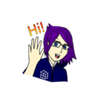 Avelix the Cool, Geek, and Tomboy Girl（個別スタンプ：1）