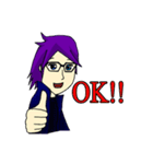 Avelix the Cool, Geek, and Tomboy Girl（個別スタンプ：3）