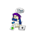 Avelix the Cool, Geek, and Tomboy Girl（個別スタンプ：30）