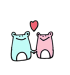 カエルスタンプ(カラフル仕様)（個別スタンプ：20）
