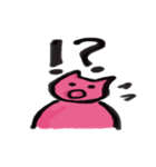 ピンクキャットマン（個別スタンプ：7）