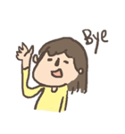 yellow clothes girl（個別スタンプ：3）