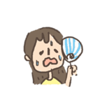 yellow clothes girl（個別スタンプ：6）