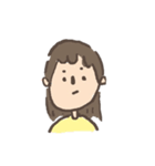 yellow clothes girl（個別スタンプ：9）