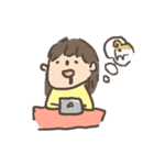 yellow clothes girl（個別スタンプ：14）