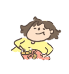 yellow clothes girl（個別スタンプ：15）
