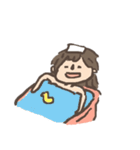 yellow clothes girl（個別スタンプ：17）