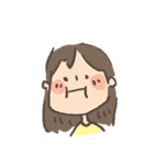 yellow clothes girl（個別スタンプ：21）