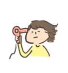 yellow clothes girl（個別スタンプ：22）