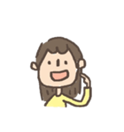 yellow clothes girl（個別スタンプ：23）