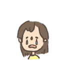 yellow clothes girl（個別スタンプ：24）